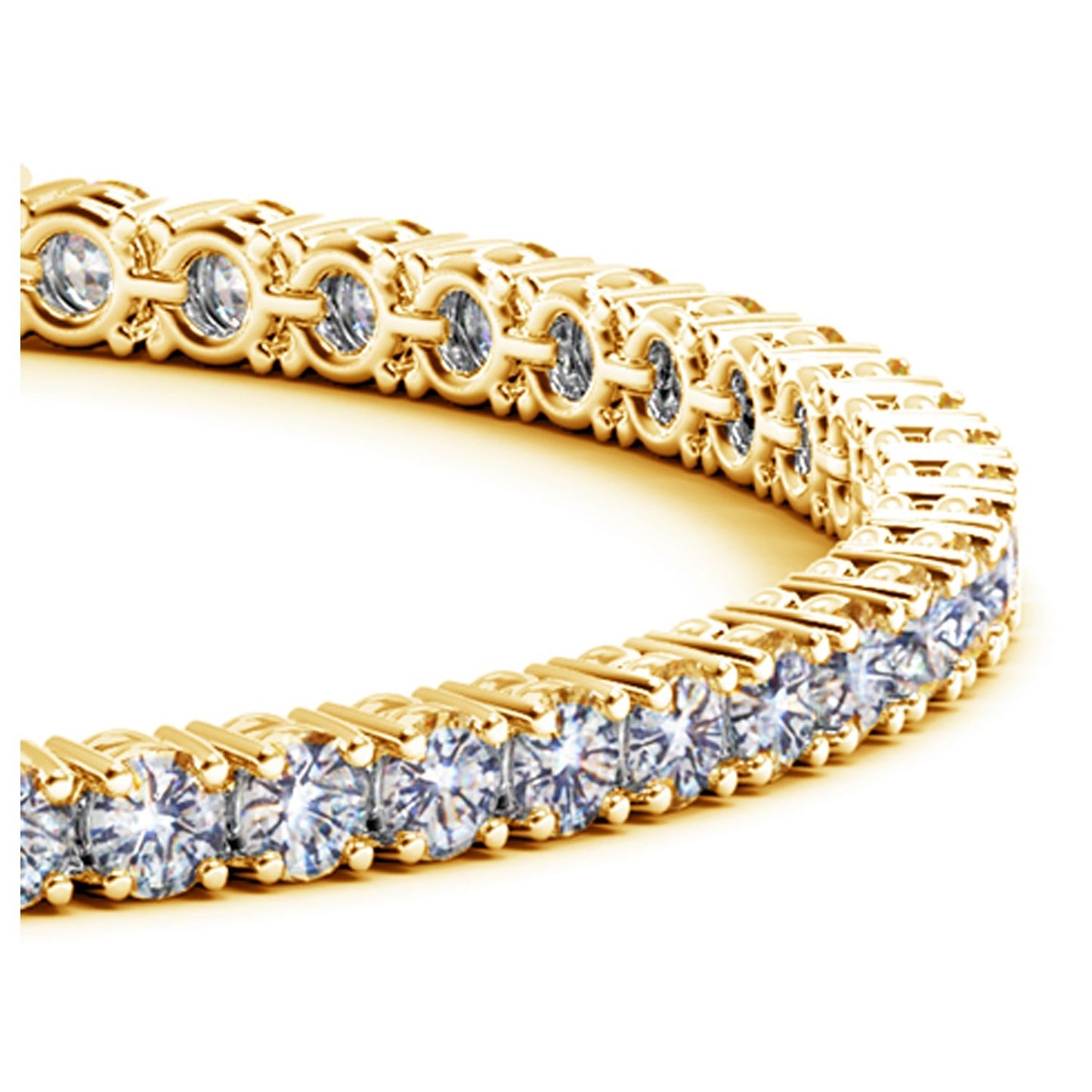 Lab Grown Round Diamond Tennis Bracelet in 14k Yellow Gold (6 cctw F/G VS2/SI1)
